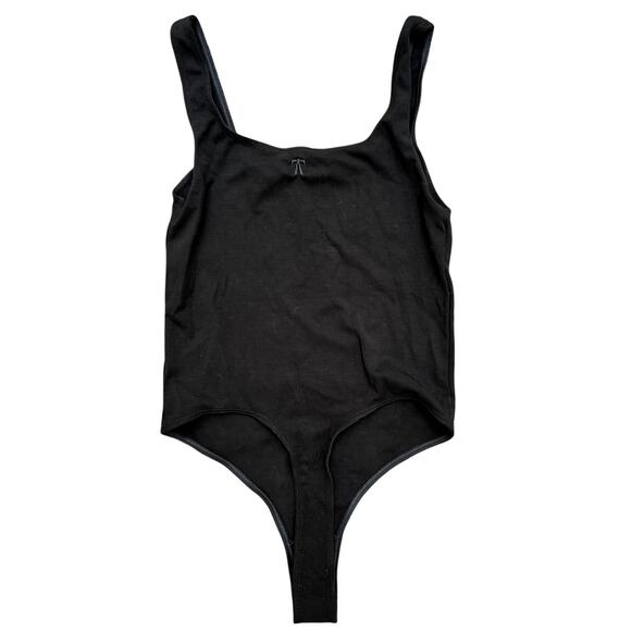 THE PARK | Lisa Pyratex Tank Thong Bodysuit Snap Bottom Black Size Medium - Picture 7 of 10